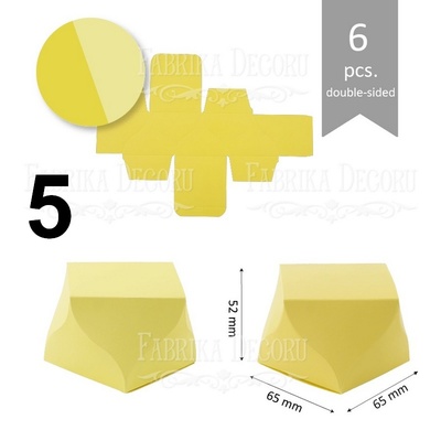 Набір паперових заготовок 009, ТМ Fabrika Dekoru, 6 штук, вибір кольору