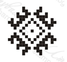 Акриловый штамп F038 Орнамент, размер 1,6 * 1,6 см