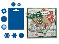 Набір ножів для вирубки Marianne Design Creatables - Tag and Buttons