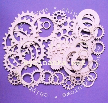 Чипборд от Wycianka - Большой набор шестеренок (размер большой), 50 эл.