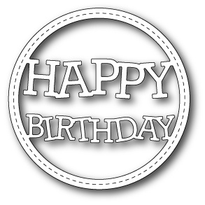 Ніж для вирубки від Memory Box - Stitched Happy Birthday Circle Frame