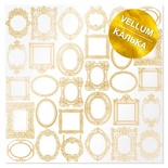 Аркуш кальки (велум) з фольгуванням Golden Frames Frames 30,5х30,5см, ТМ Фабрика Декору