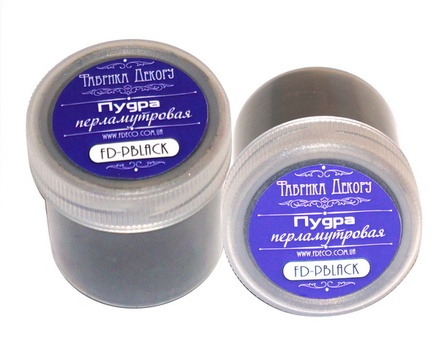 Перламутрова пудра чорна