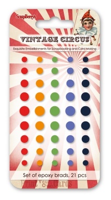 Набор однотонных эпоксидных стикеров от  Scrapberry's - Старый Цирк 3