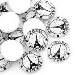 Скляний кабашон "Париж Ейфелева Башта", 16мм, 1 шт.