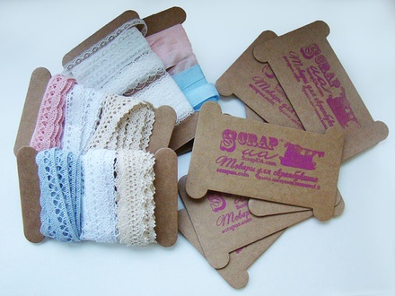 Катушка для зберігання стрічок і мережива, 9x14см, 1 шт.