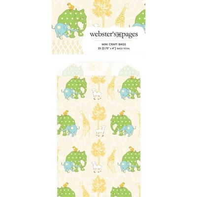 Конвертик Webster's Pages - Bulk Mini Bag Small Small Elephants, розмір 10 x7 см, 1 шт.