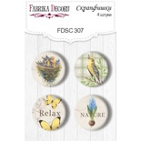 Скрап-фішки 4шт. Набір 307, Botany Spring, ТМ Фабрика Декору