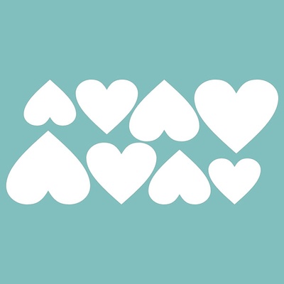 Чипборд від Вензелик - Набір сердечок 05, розмір: 53*115 мм