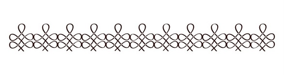 Акриловый штамп F030 Бордюр, размер 9,3 * 1 см