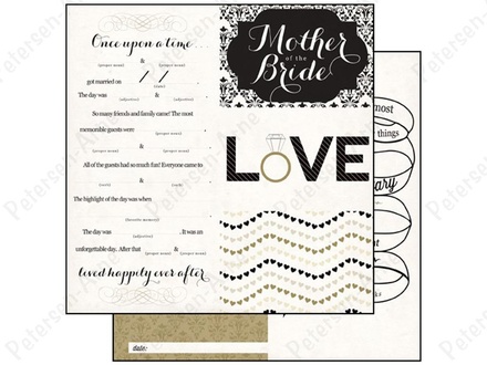 Аркуш двостороннього скрап-паперу Echo Park - You & Me Happily Ever After, 30x30 см