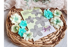 Ножі для вирубки "Зоряний первоцвіт" від AgiArt, 55*55 мм, 50*50 мм, 43*43 мм, 39*39 мм