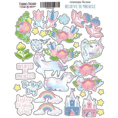 Набір наліпок Believe in miracle, ТМ Фабрика Декору