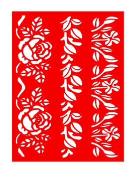 Трафарет - Бордюры3, 15*20см