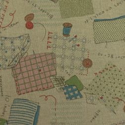 Хлопок Рукодельная шкатулка (Корея) - темный фон, размер:45х55см