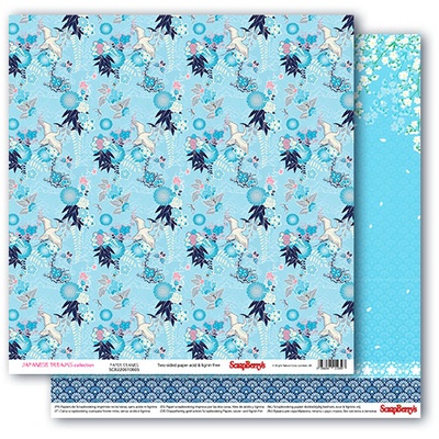 Набор бумаги для скрапбукинга от ScrapBerry's - Страна восходящего солнца, 30,5х30,5 см, 190 гр/м, (6 двусторонних листов)