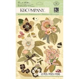 Об’ємні наліпки від K&Company - Brenda Walton Maison Flower Grand Adhesions