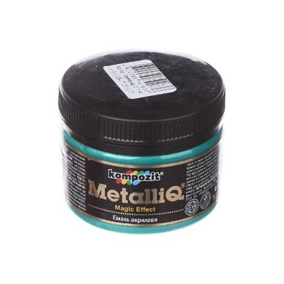Эмаль акриловая METALLIQ Kompozit изумруд, 100 г