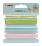 Набор декоративных лент от Scrapberry's -  Забава, 4 шт. по 1 м