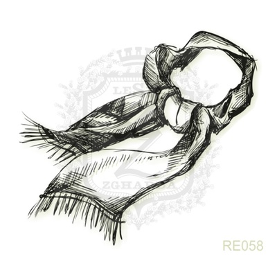 Акриловый штамп Lesia Zgharda RE058 Шарф, размер 5.9х3.5 см