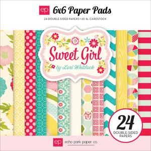 Набір паперу Echo Park - Sweet Girl 6x6 Paper Pad, 15х15см