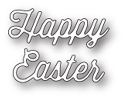 Нож от Memory Box - Happy Easter Perky Script - Надпись "Happy Easter"