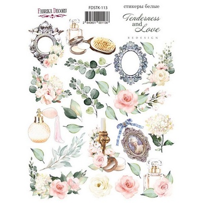 Набір наліпок (стікерів) Tenderness and love 113, ТМ Фабрика Декору