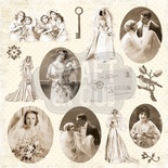 Лист скрапбумаги от Craft and You Design - My Wedding, 30х30 см, CP-MW08