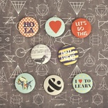 ЦІНУ ЗНИЖЕНО! Деревʼяні ґудзики Prima - School Memories - Flair Buttons