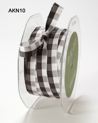 Стрічка Solid/Check, колір Black/White, ширина 95мм, довжина 90 см