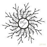 Акриловий штамп Lesia Zgharda SR180 Віночок-сніжинка, розмір 5.9x5.8 см