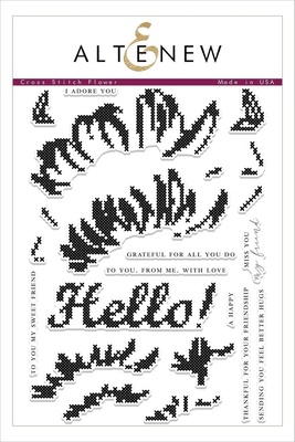 Штампы от Altenew - Cross Stitch Flower Stamp Set - Stamp Only