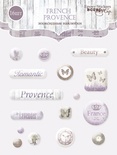 Набір епоксидних наліпок від Scrapmir - French Provence, 16 шт.