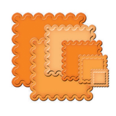 Лезвия от Spellbinders - Classic Scalloped Squares SM, 6 шт