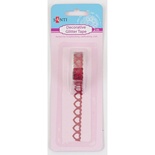 Лента самоклеющаяся блестящая Сердечки красная, 2 м, ТМ Santi