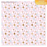 Лист бумаги для скрапбукинга с фольгированием от АртУзор - "Капли", 30,5 х 30,5 см, 180 г/м