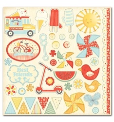 Набір паперу і висічок My Mind's Eye - On the Sunny Side, двосторонній, 30x30 см, 10 аркушів