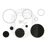 Акриловый штамп Lesia Zgharda N048 Круги и окружности, набор из 10 штампов