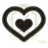 Набор акриловых штампов Lesia Zgharda F122b СЕРДЕЧКА ПРОШИТІ, 2 штуки, ширина 3.6 см