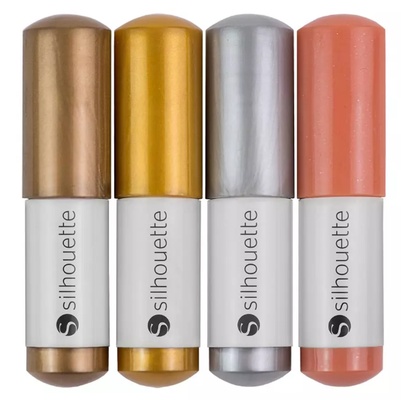 Набор фломастеров –  металлик для работы с плоттером Silhouette, 4 шт.