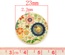 Дерев’яний ґудзик Multicolor Flower B10665, діаметр 23 мм, 1 шт.