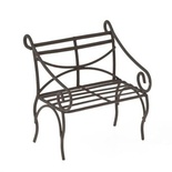 Металлическая мини лавка, коричневая, 4,5х4,5х7,3см