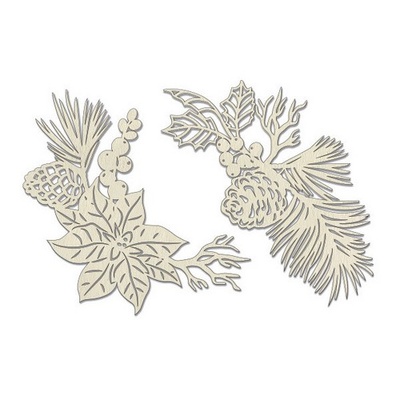 Набір чіпбордів Winter botanical diary 761, 10x15см, колір молочний, ТМ Фабрика Декору