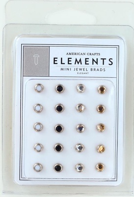 Набор брадс от American Crafts - Mini Jewel Brads Elegants
