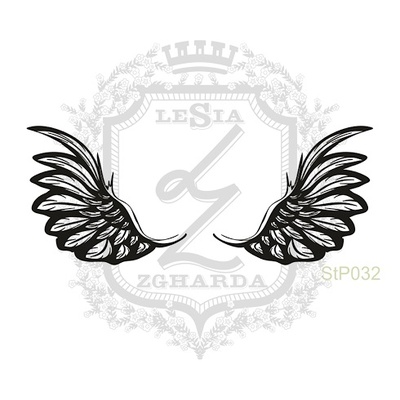 Акриловый штамп Lesia Zgharda StP032 Два крыла маленькие, набор из 2 штампов