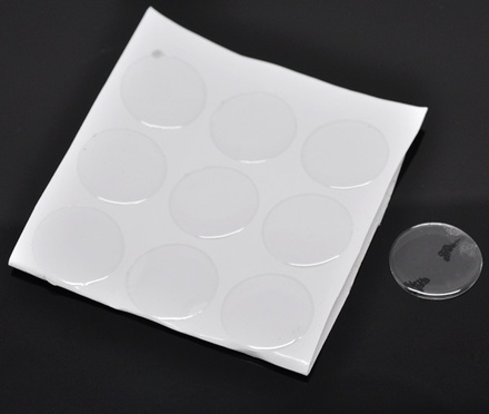 Эпоксидные наклейки круглые, 25мм, 18 шт.