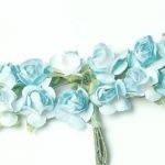 Набор розочек от Scrapberry's ГОЛУБЫЕ , 15 мм, 12 шт