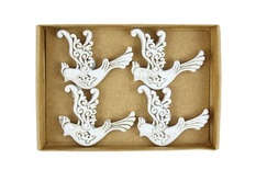 Набор декоративных украшений со стикерами от Scrapberry's - Птицы, 8 шт