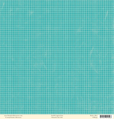 Лист двусторонней скрапбумаги от October Afternoon - “Ducks in a Row” Collection - Peek-a-Boo, 30х30