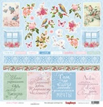 Бумага для скрапбукинга от ScrapBerry's - Старое имение - Карточки 1, 30,5х30,5 см, 190 гр/м, односторонняя, 1 лист